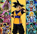 Goku e Saori – Guerreiros do Santuário