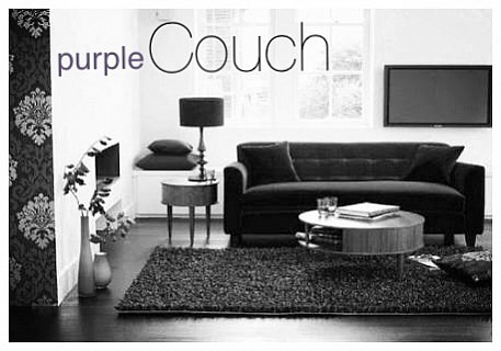purple couch.