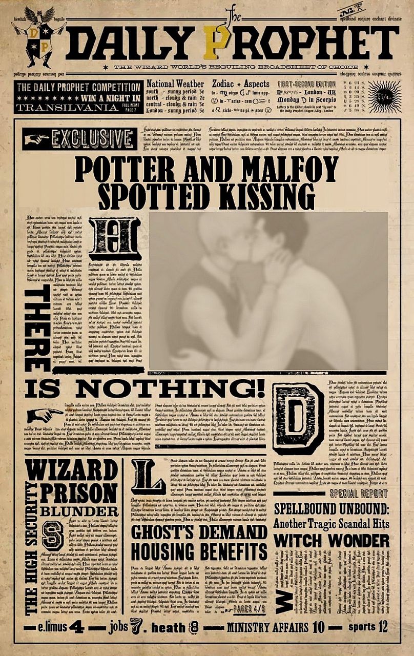 Potter e Malfoy flagrados se beijando