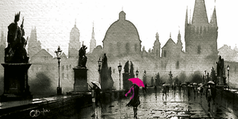 Guarda-chuva cor-de-rosa