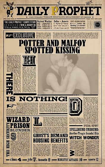 Potter e Malfoy flagrados se beijando
