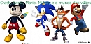 Crash, Sonic, Mario, Mickey e o mundo dos vilões