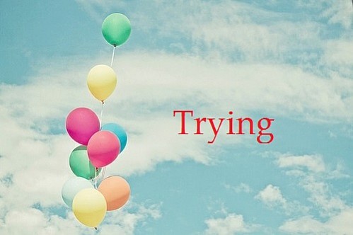 Trying.