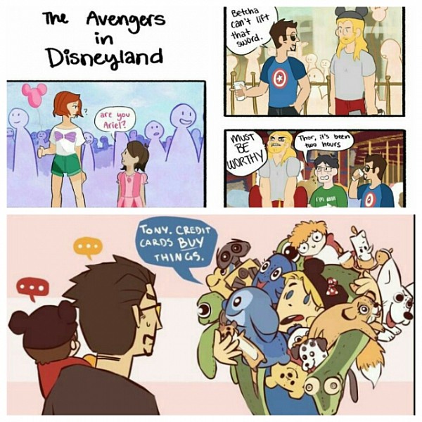 The Avengers in Disneyland