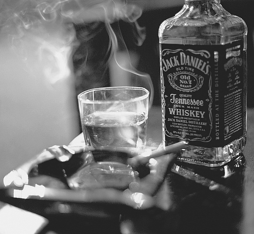 Cigarettes, drinks and kisses