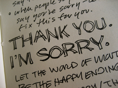 One fic- Thank You and Sorry